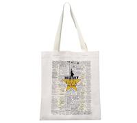 JTOUK Broadway Musical Gift Hamilton ispirato Hamilton Merch History has its Eyes On You Musical Tote Bag, Borsa Eyes on You, 13.78 inch x 14.96 inch, Large