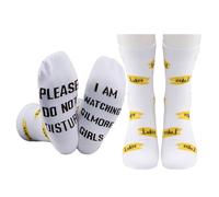 JTOUK Calzini ispirati al programma televisivo, idea regalo per i fan, bianco, Taglia unica