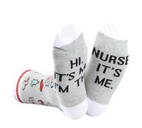 JTOUK Calzini per infermiera, regalo di apprezzamento per la settimana dell'infermiera, con scritta "Hi It's Me I'm The Nurse", regalo di laurea per studenti, Infermiera It's Me EU, One Size Tall