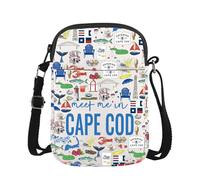 JTOUK Cape Cod Borsa a tracolla Massachusetts Beach Ocean Gift Cape Cod Vacation Merch, Incontra Cape Cod Cr Eu, 5.91 Inches ×8.27 Inches