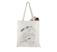 JTOUK Cape Cod Tote Bag Massachusetts Beach Ocean Gift Vintage Coastal Merch Beach Summer Travel Souvenir, Cape Tote Eu, 13.78 inch x 15.75 inch, Large