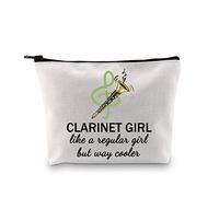 JTOUK Clarinetto regalo giocatore clarinettista regalo clarinetto ragazza come una ragazza normale ma modo più fresco borsa per il trucco da viaggio con cerniera per clarinetto insegnante