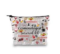 JTOUK Criminologo Scienziato Forense Regalo Scena del crimine Investigatore Regalo Criminologia Studente Regalo Criminologo Kit di sopravvivenza Borsa per il trucco, Borsa Criminologo Eu, alla moda