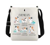 JTOUK Divertente borsa Chemicats con gatto chimico regalo scienza meme gatti regalo per gli amanti della chimica, Chemicats Cb Eu, 13.78 inch x 15.75 inch, Large