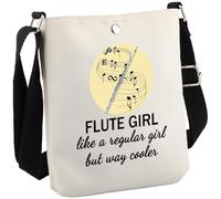 JTOUK Flautista Regalo Flauto Amante Regalo Marching Band Flautista Trucco Borsa Flauto Girl Like A Regular Girl But Way Cooler Viaggio Zipper Pouch per Flautisti, Flauto Girl Cb Eu, moderno