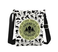 JTOUK Friend to Monster Borsa a tracolla Cryptid Creatures Regalo Criptidi Amante Biologo Regalo, Amico di Cb Eu, 8.27 Inches ×6.5 Inches × 0.79 Inches