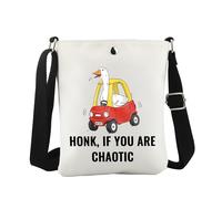 JTOUK Honk If You Are Chaotic Borsa a tracolla Silly Goose Design Regalo RN Infermiera Regalo Infermiera Accessori, Caotico Cb Eu, 5.91 Inches ×8.27 Inches