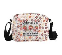 JTOUK La salute delle donne è la mia marmellata borsa a tracolla infermieristica regalo per studenti regalo per la salute delle donne infermiera praticante merch, Salute Delle Donne Hkb Eu, 8.27
