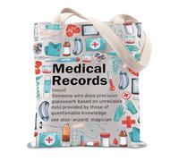 JTOUK Med Tech - Borsa tote per cartelle cliniche, regalo specialista, assistenza sanitaria, assistente medico, Borsa per cartelle cliniche UE, 14.96”* 6.7”* 11.81” ,Large