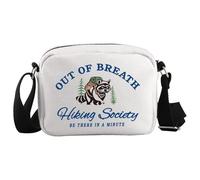 JTOUK Out of Breath - Borsa a tracolla per escursionisti, regalo sarcastico per amanti delle escursioni, Respiro Escursionismo Hkb Eu, 8.27 Inches × 5.91 Inches × 0.79 Inches