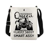 JTOUK Passenger Queen, borsa a tracolla per amanti dell'avventura, idea regalo per equitazione UTV, Regina passeggeri Cb Eu, 8.27 Inches ×6.5 Inches × 0.79 Inches