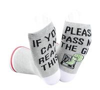 JTOUK Regalo a Tema Gin - Calzini 'Please Pass Me The Gin' per Amante di Alcol - Pass Me Gin EU, Taglia Unica