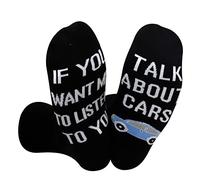 JTOUK Regalo da corsa per auto da corsa regalo per ventilatore auto se vuoi che ascolti parlare di auto divertenti calzini per RC Car Racer, Parlare di Auto UE