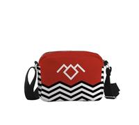 JTOUK T Peaks TV Show Ispirato T Peaks regalo anni '90 TV Show Merch Red Room Black Lodge borsa a tracolla, Twin Hkb Eu, 6.5 Inches ×8.27 Inches