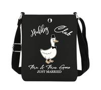 JTOUK Wifey Hubby Goose Borsa a tracolla per sposi sposi regalo per coppia sposata Merch abbinato, Marito Cb Eu, 8.27 Inches ×6.5 Inches × 0.79 Inches