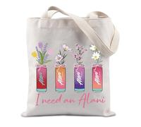 JTOUK Zero Sugar Drink Tote Bag Floral Energy Drink Regalo Zero Zucchero Regalo Bevanda Energetica a basso contenuto calorico Merch, Ho bisogno di una borsa Eu