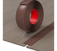 JTPMYFT Strisce di Transizione for Pavimenti in Vinile, Strisce autoadesive for Pavimenti, Separatori Piatti, utilizzate for collegare Gli spazi tra(Coffee,5cm)