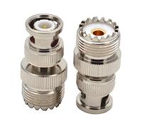 JTQYFI 2 pezzi BNC maschio a UHF SO239 Femal Female RF COAXIAL Adattatore RF RF di alta qualità in ottone durevole strumenti essenziali