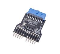 JTQYFI Adattatore femmina da 19 pin, USB 2.0 a 2 USB2.0, 9 pin, per estendere le interfacce della scheda madre