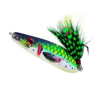 JTQYFI Casting Spoon Baits Eyes Printing - Esca da pesca simulata per acqua salata e acqua dolce