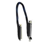 JTQYFI Cavo di prolunga intrecciato PCIe 5.0 X16 orientato a destra per scheda grafica con connettori in metallo curvatura a 270 gradi