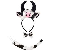 JTQYFI Mouse/maiali/mucca/scimmia/pecora/tirger/cani costume set orecchie fascia pavimento coda bambini Halloween animali di Natale cosplay oggetti di scena