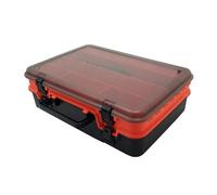 JTQYFI Organizer per attrezzatura da pesca, scatola divisoria per attrezzi con separatori stretti, scatola di immagazzinaggio trasparente per esche da pesca