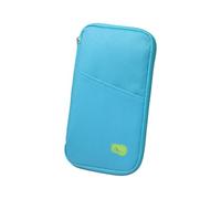 JTQYFI Portafoglio da viaggio moderno con tessuto lacrimale e stoccaggio compatto per passaporti di bordo multi compartimento porta carte, blu cielo, Mass Beauty
