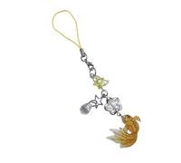 JTQYFI Pratico ciondolo a forma di stella di pesce con perline per cellulare, con colori vivaci, portachiavi portatile per collezionisti e donne alla moda. Personalizza la decorazione del cellulare