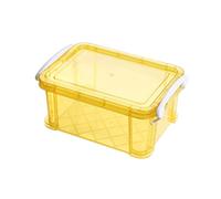 JTQYFI Scatola multifunzione per matite Clear Case ad alta capacità Organizzatori di colorazione per bambini adulti Student File Box Plastica, giallo