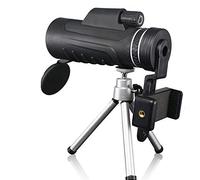 JTRHD Telescopio Monoculare per Birdwatching Monofulars Night Vision Fotocamera Mobile Mini Portatile Outdoor Alta Power HD 40x60 Impermeabile Antiappannamento (Colore : Black, Size : M)