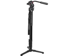 JTRHD Treppiede per videocamera SLR staffa per fotocamera treppiede fotografia monopiede in fibra di carbonio per riprese fotografiche (colore: nero, dimensioni: 174,5 cm)