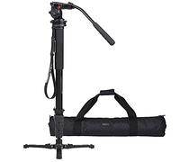 JTRHD Videocamera Treppiede Fotografia Attrezzature Monopiede SLR Fotocamera Fotografia Treppiede Fotocamera Stand Monopiede per Fotografia Video Ripresa (Colore: Nero, Misura : 164.5cm)