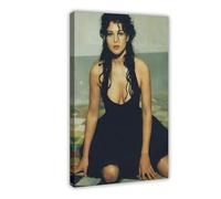 JTRWCQ Poster con ritratto dell'attrice Monica Bellucci, arte esclusiva, 4 poster su tela, decorazione per camera da letto, ufficio, camera da letto, regalo, 50 x 75 cm