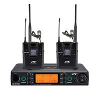 JTS UHF PLL Dual Channel Diversity Lapel Sistema di microfono wireless con REMOSET e antenna BNC CH38