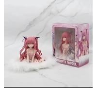 jtsgwop Anime Girl Figure 13CM Factory Anime Inginocchiato Bikini Rosa Charm Figura Succube Nero Lulumu Action Figure Girl Figurine Collezione Adulto Bambola Giocattoli Modelli Figurine