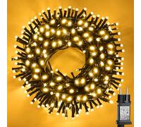 JTSIOV Luci Natale Esterno 20M 200 LED, Luci Albero di Natale con 8 Modalità, Memoria Integrata, IP44 Impermeabile per Decorazioni Natalizie Casa, Giardino, Finestre, Balcone