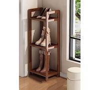 JTSMJQIE BVertical Scarpiera organizer per armadio, bagno, balcone, piccolo angolo in legno, scarpiera a torre salvaspazio