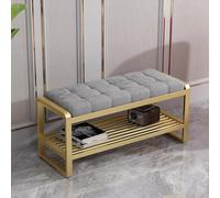 JTSMJQIE Panca portaoggetti ottomana, moderno pouf in velluto per camera da letto, poggiapiedi imbottito ed elegante contenitore per la decorazione della casa