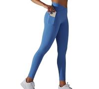 JTSONN Leggings Sportivi da Donna Pantaloni Sportivi Yoga a Vita Alta con Tasche Lunghi e Coprenti Legging Palestra Donna da Corsa Fitness