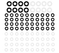 JTUYPT 100 PCS Anelli in Gomma per Freccette Anelli in Gomma per Una Tenuta Ottimale delle Freccette Voli Dardi Punta in Gomma O Ring