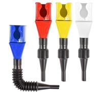 JTUYPT 4 PCS Imbuto di Riempimento Imbuto Plastica Benzina Imbuto di Olio in Plastica per Auto Imbuto Universale per Auto Motori Imbuto a Scatto con Beccuccio Flessibile Estensibile per Auto Moto