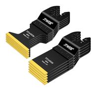 JTWEB Titanium Multitool Blades, 10PC Oscillating Tool Blade for Soft Metal Nails Wood Plastic Cutting, Oscillating Saw Blades Multi Tool Blades Kits