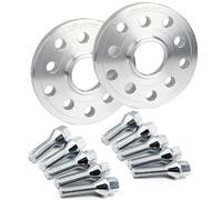JTWMTY Separatore 2 Pezzi 15 Mm Distanziali Ruote Auto 5 * 112/5 * 100 Spessori Mozzi Pneumatici per A1 A2 A3 A4 A6 C4 C5 C6 A8 4E(Silver 40mmcone Bolt)
