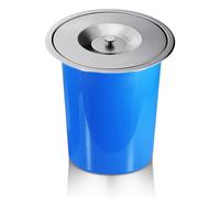 JTWWDM Coperchio per Pattumiera in Acciaio Inossidabile, Pattumiera Nascosta Integrata con Coperchio Sollevabile, Scivolo per Rifiuti in Plastica da Incasso sul Piano Lavoro,Argento,8L
