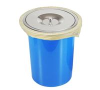 JTWWDM Pattumiera Nascosta Incasso con Coperchio con Maniglia, Scivolo per Rifiuti 5L/8L, Coperchio Superiore in Acciaio Inox Facile Sollevare, Pattumiera da Banco per Cucina Ufficio,Argento,5L