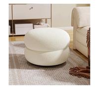 JTWWDM Pouf Poggiapiedi Rotondo Boucle, Sgabello da Toeletta Imbottito Compatto e Morbido, Sgabello Poggiapiedi in Tessuto Pile, Sgabello Poggiapiedi Imbottito per Divano,35x35x22cm(14x14x9in)