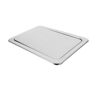 JTWWDM Sportello da Banco Quadrato A Scomparsa, Coperchio per Cestino in Acciaio Inox A Scomparsa, Coperchio per Cestino Incassato, Sportello per Cestino Basculante,430 Stainless Steel