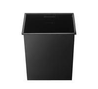JTWWDM Sportello per Pattumiera in Acciaio Inossidabile 304, Coperchio per Bidone da Banco Incassato Spazzolato, Scivolo per Rifiuti Filo con Bilanciamento Quadrato,Black Trash Can