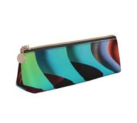 JTXSFYZPB Colorful World, astuccio in pelle per matite, astuccio portatile per cancelleria, organizer con stampa, piccolo portapenne con cerniera, per bambini, ragazze, ragazzi, donne, uomini, bianco,